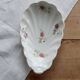 Vintage porcelain shell dish – Polychrome floral decoration