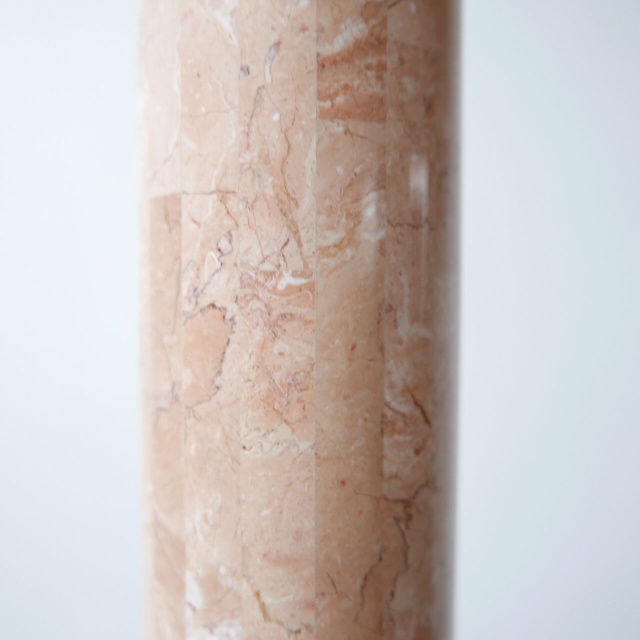 Tessalated pink marble floor lamp