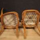 Six Italian  chairs in exotic wood and faux leather