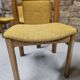 4 chaises en tissu et bois, 1970