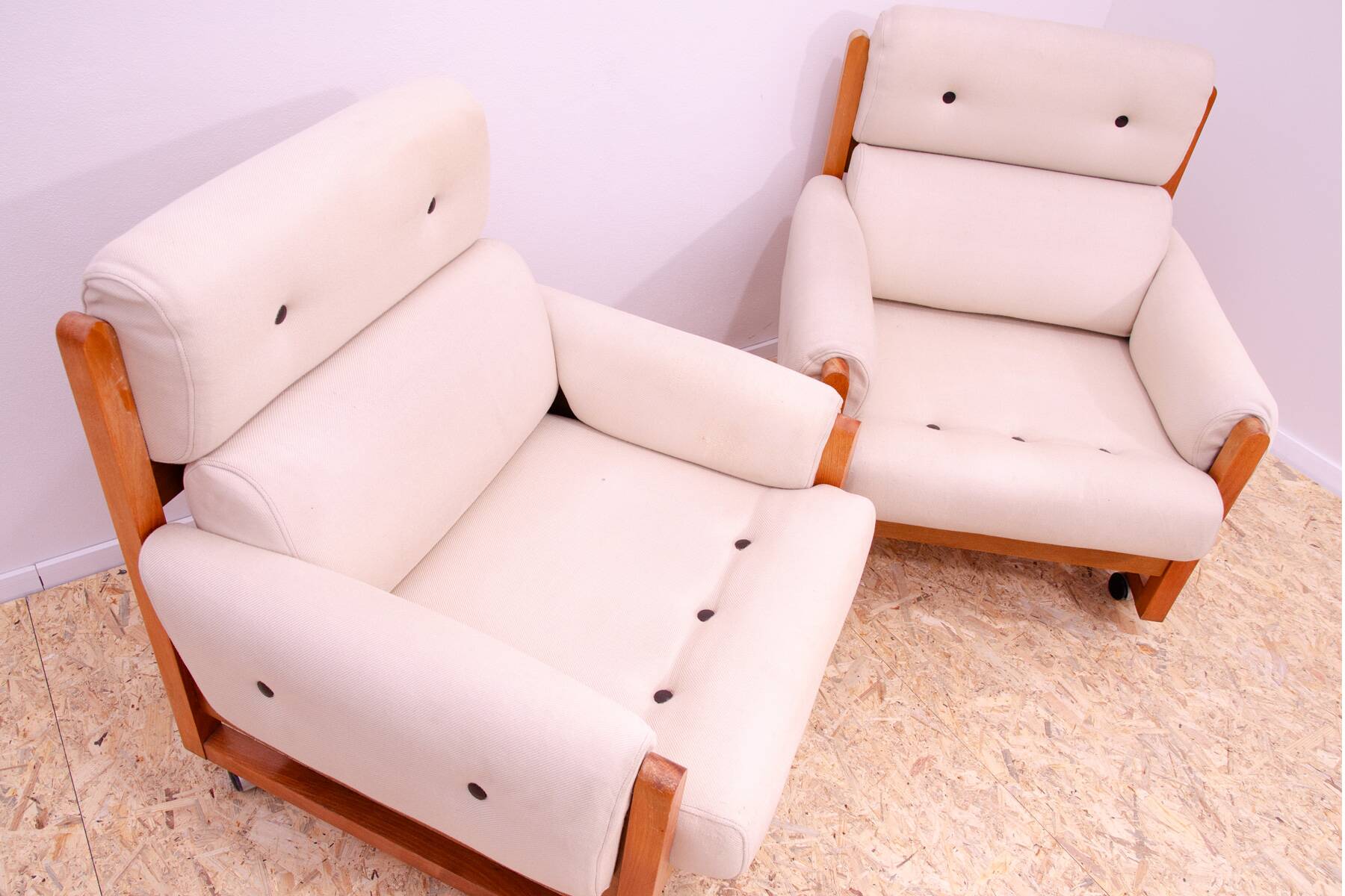 Fauteuils vintage de style scandinave, 1970'