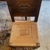Old wooden straw chair in good condition