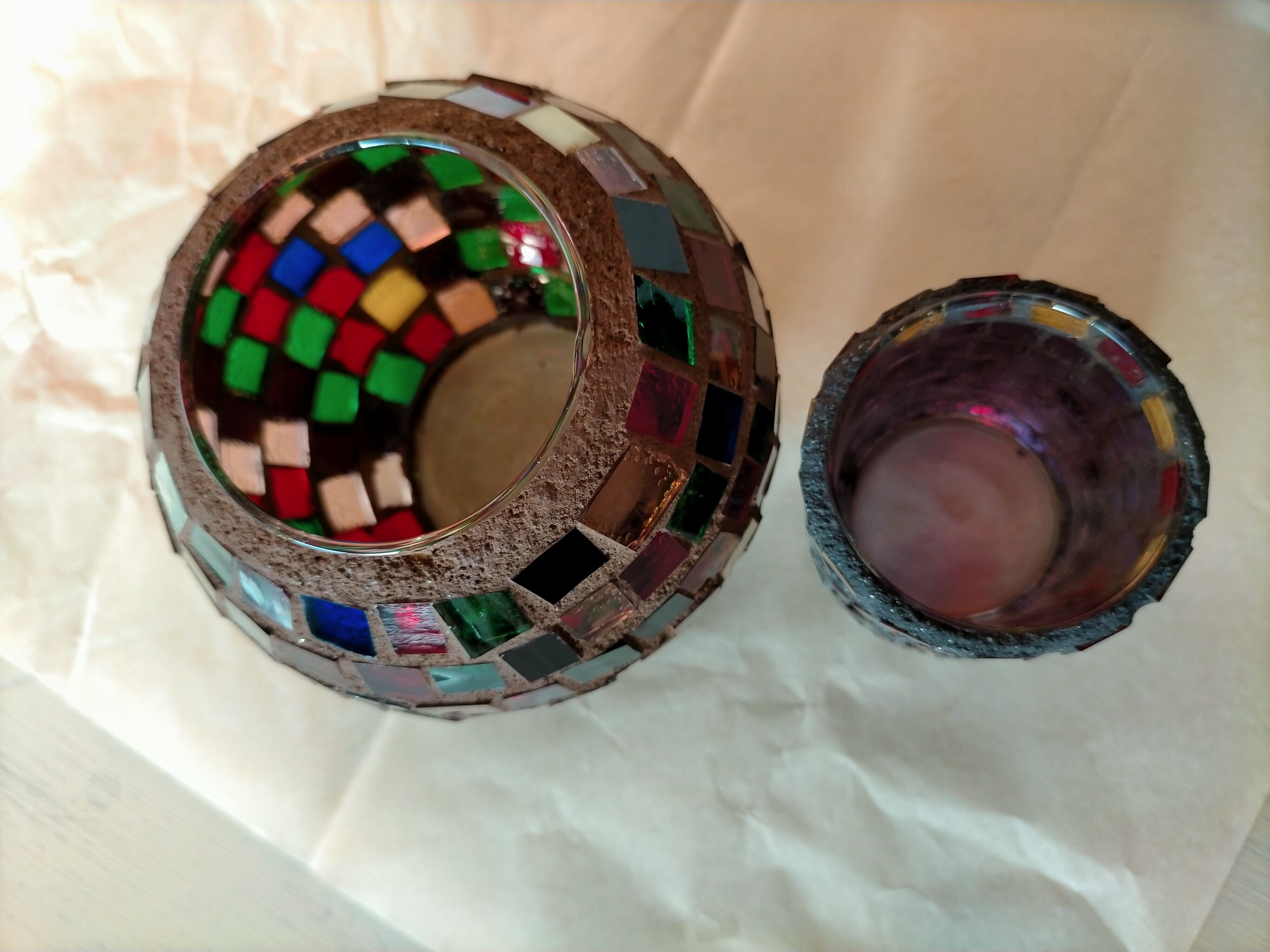 Lot of 2 vintage photophores