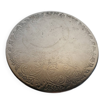 Silver-plated metal trivet English