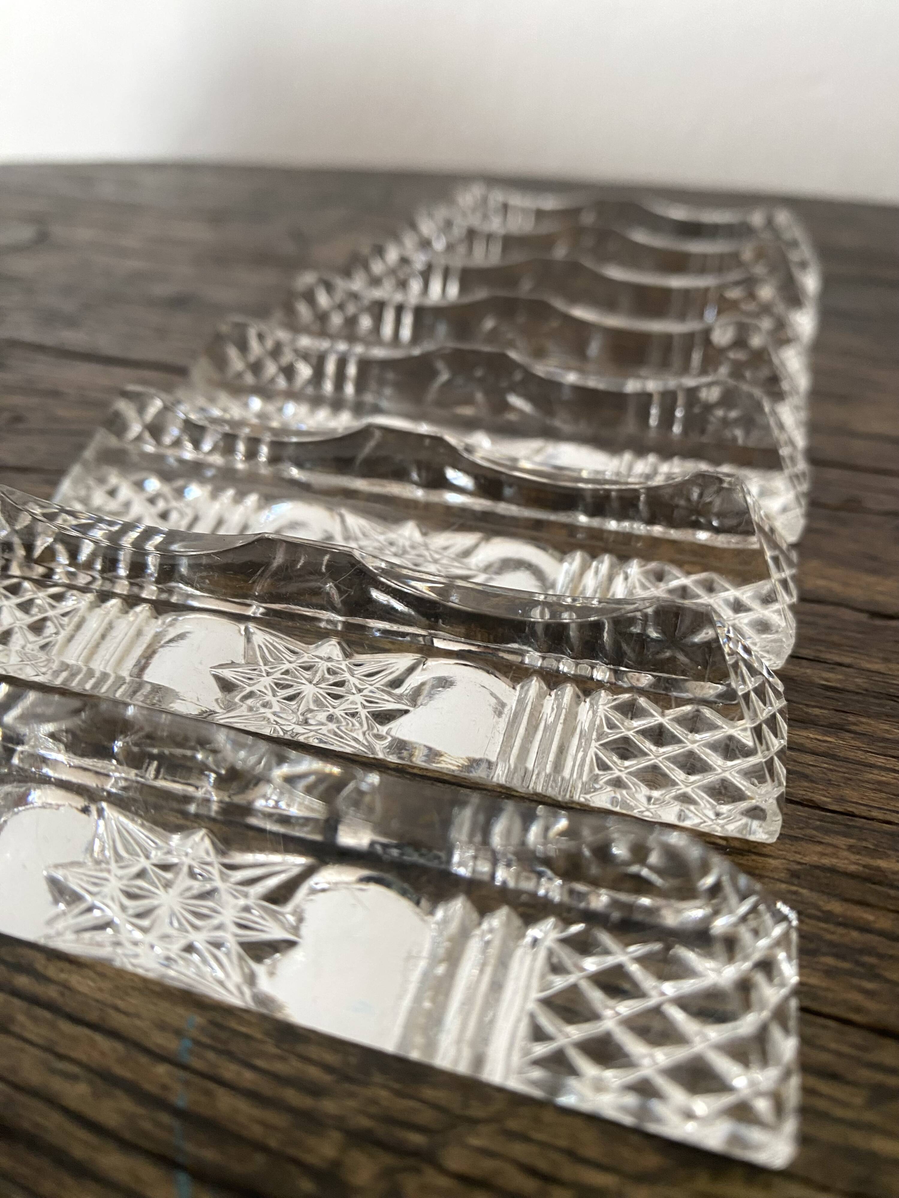 Porte couteaux vintage en verre