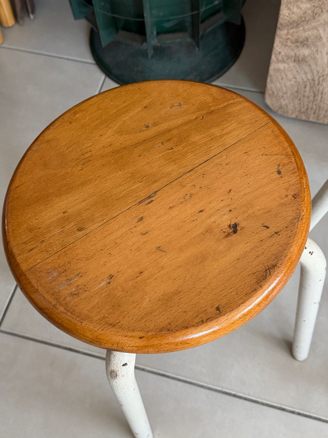 Paire de tabourets d’atelier vintage
