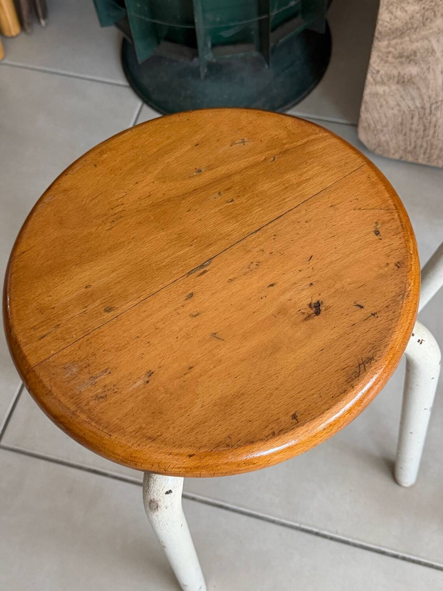 Paire de tabourets d’atelier vintage
