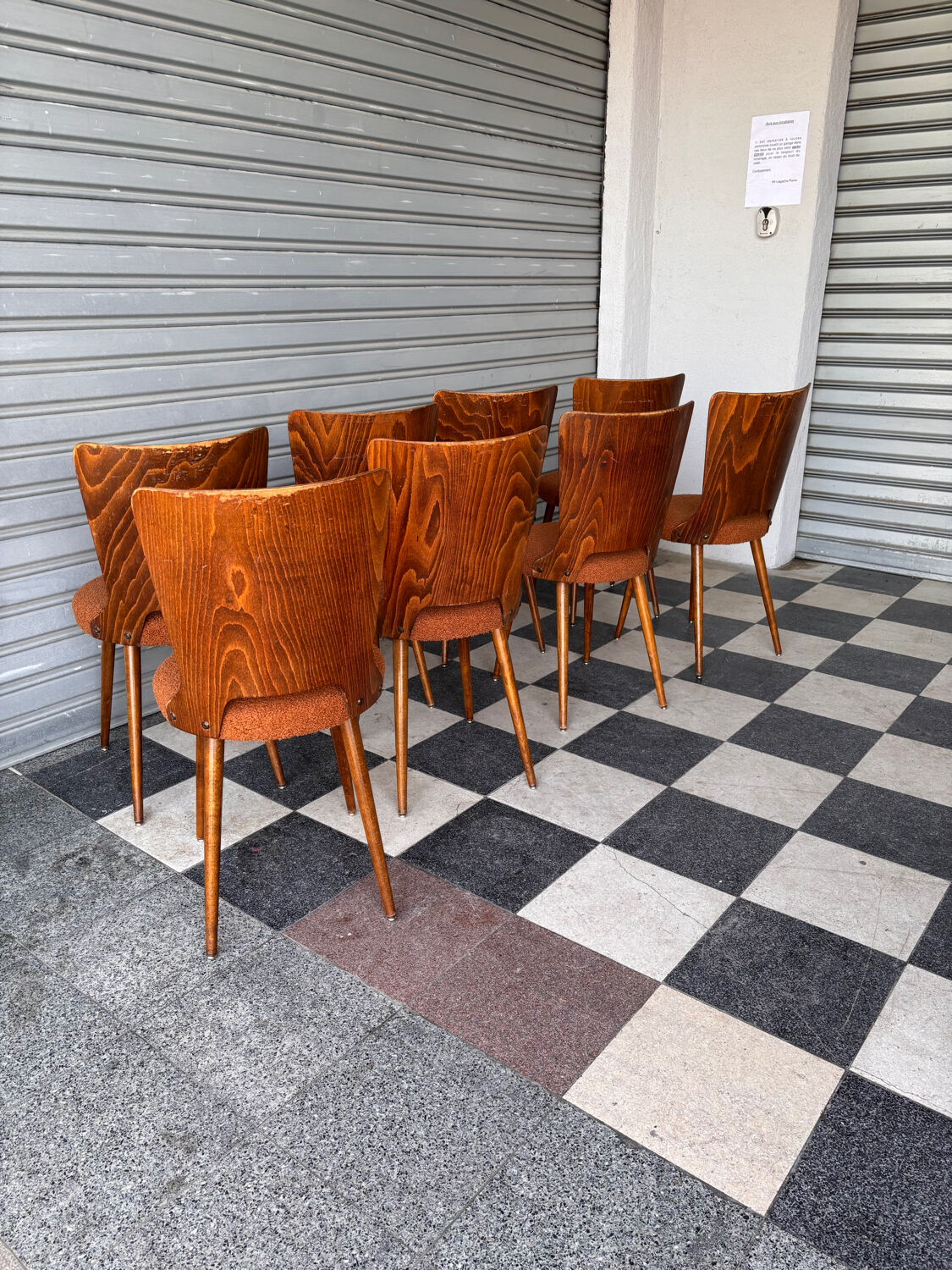 Set of 8 Baumann bistro chairs