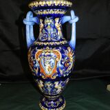 Gien vase with handles