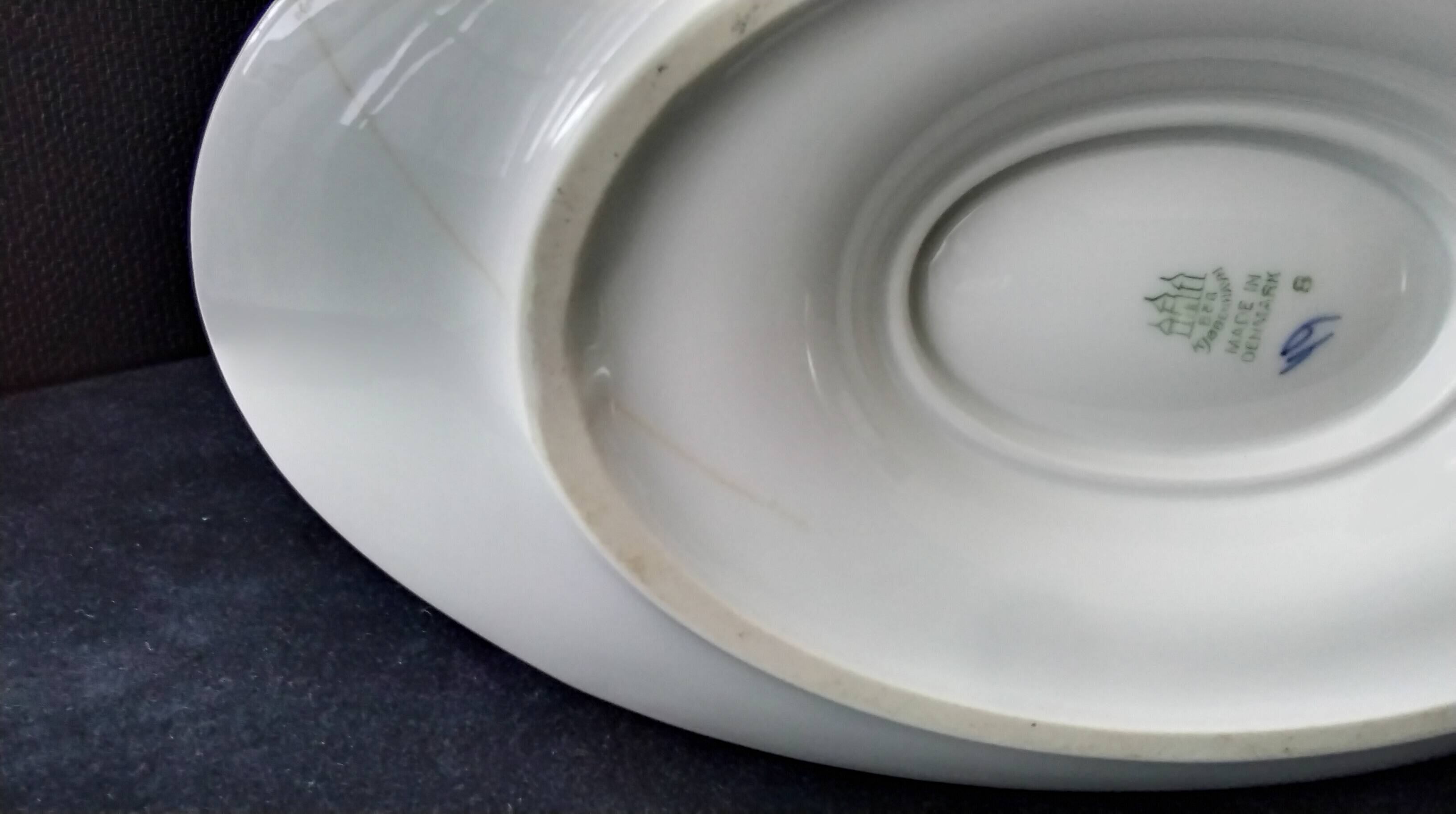 Danish porcelain sauce boat Kjobenhavn