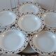 Set of 6 hollow plates Gien early twentieth century