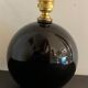 Pair of feet of black opaline art deco lamps