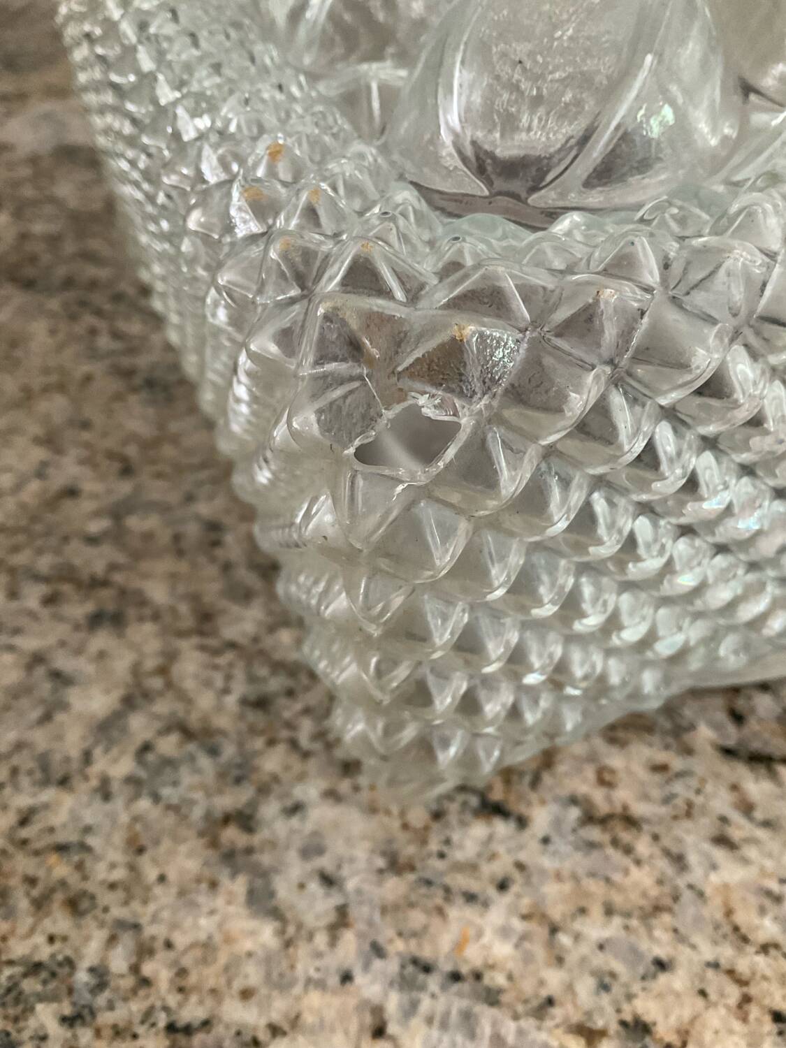 Vintage 70s molded glass wall lamp