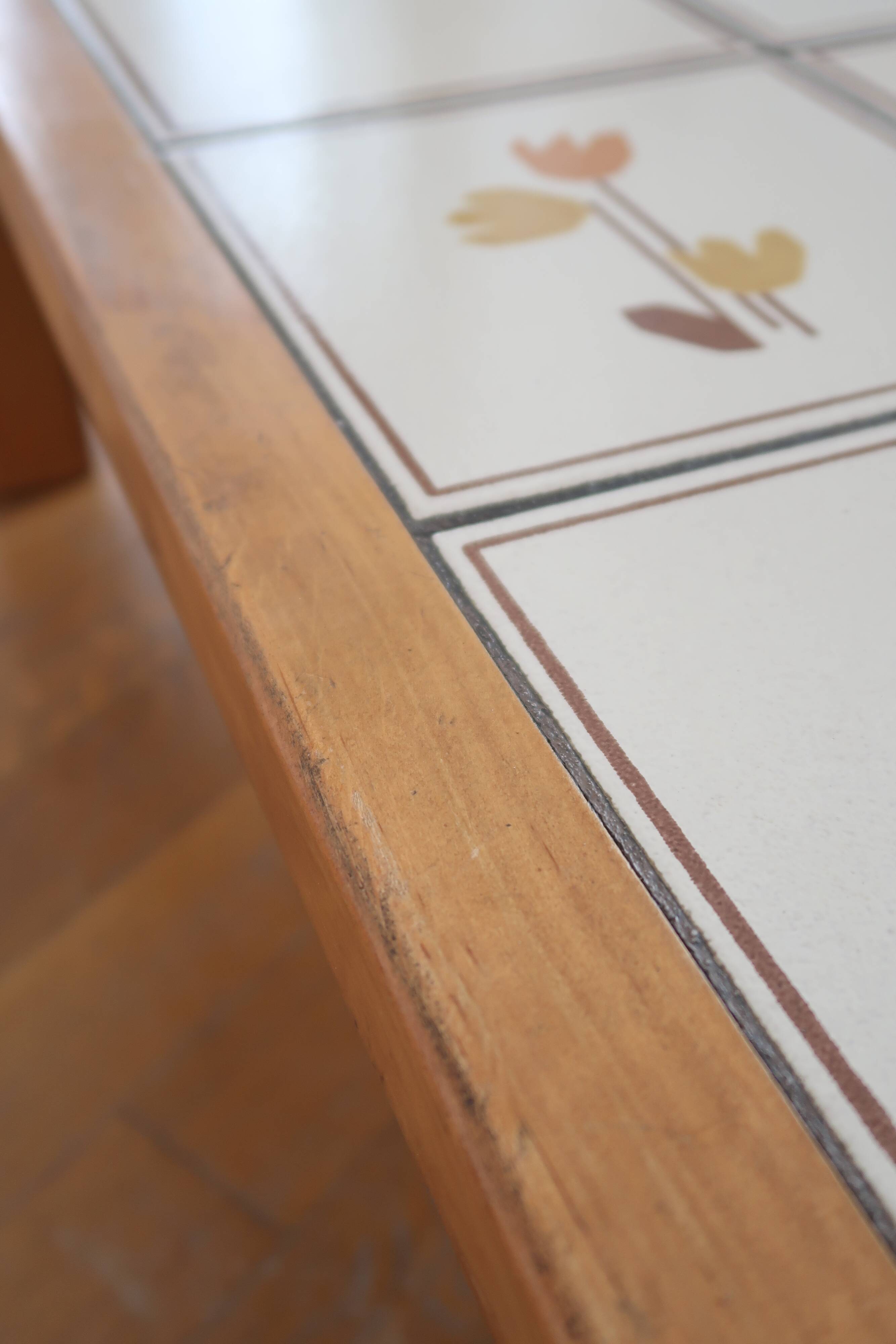 Brutalist coffee table ceramic top