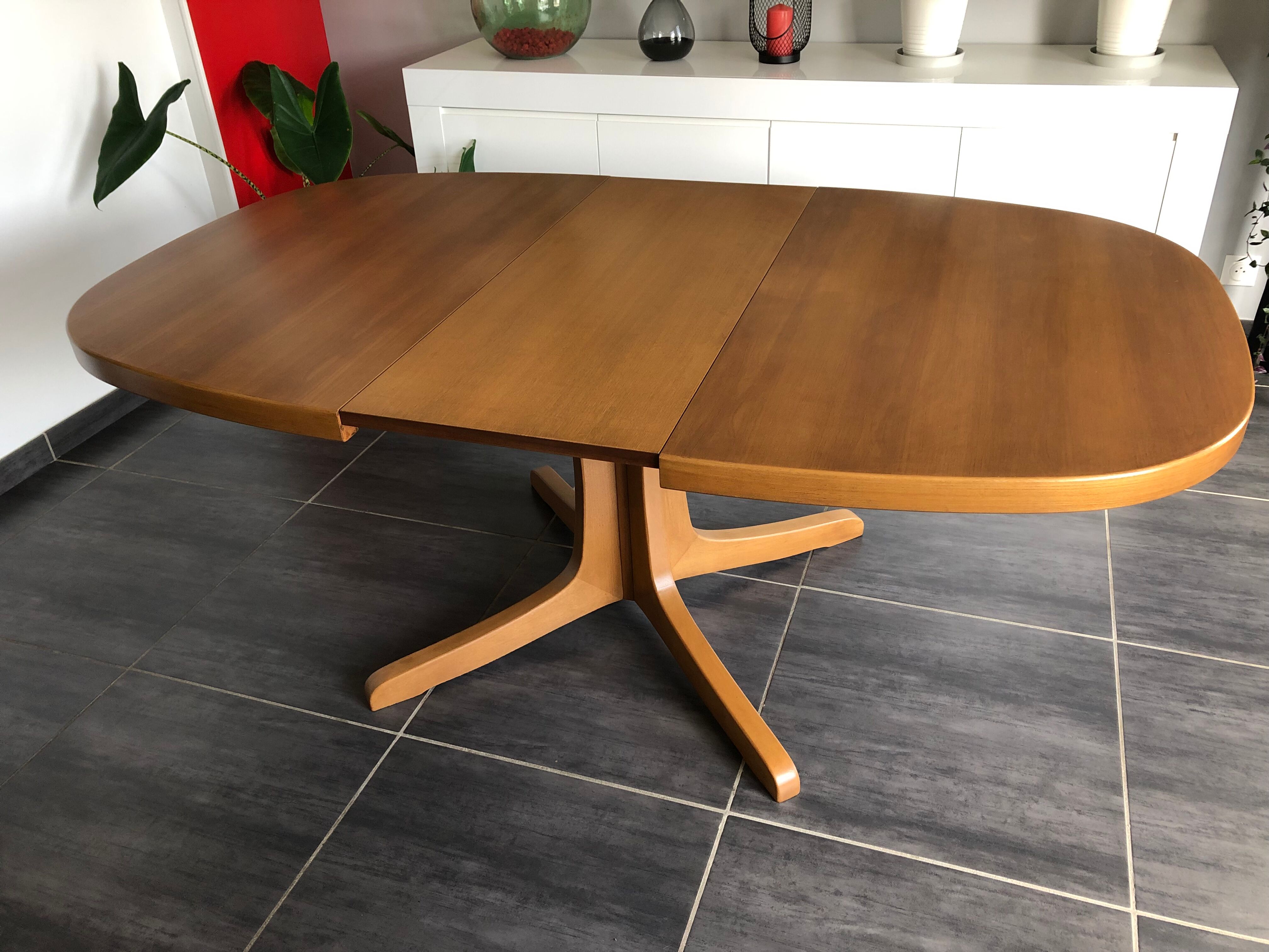 Vintage extendable table Baumann 1970s