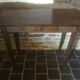 Side table with drawer in oak