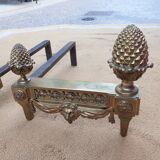 Paire chenets in bronze Louis XVl