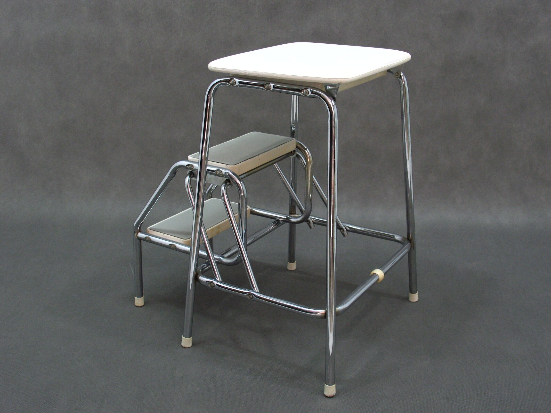 Vintage Metal Stool, 1980s