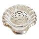 Scallop shell butter dish in silver, scallop shell.