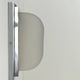 Modernist wall lamp, chrome-plated metal and sandblasted glass, France 1930