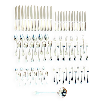 Christofle crossed ribbons, 73-piece cutlery set in new condition.