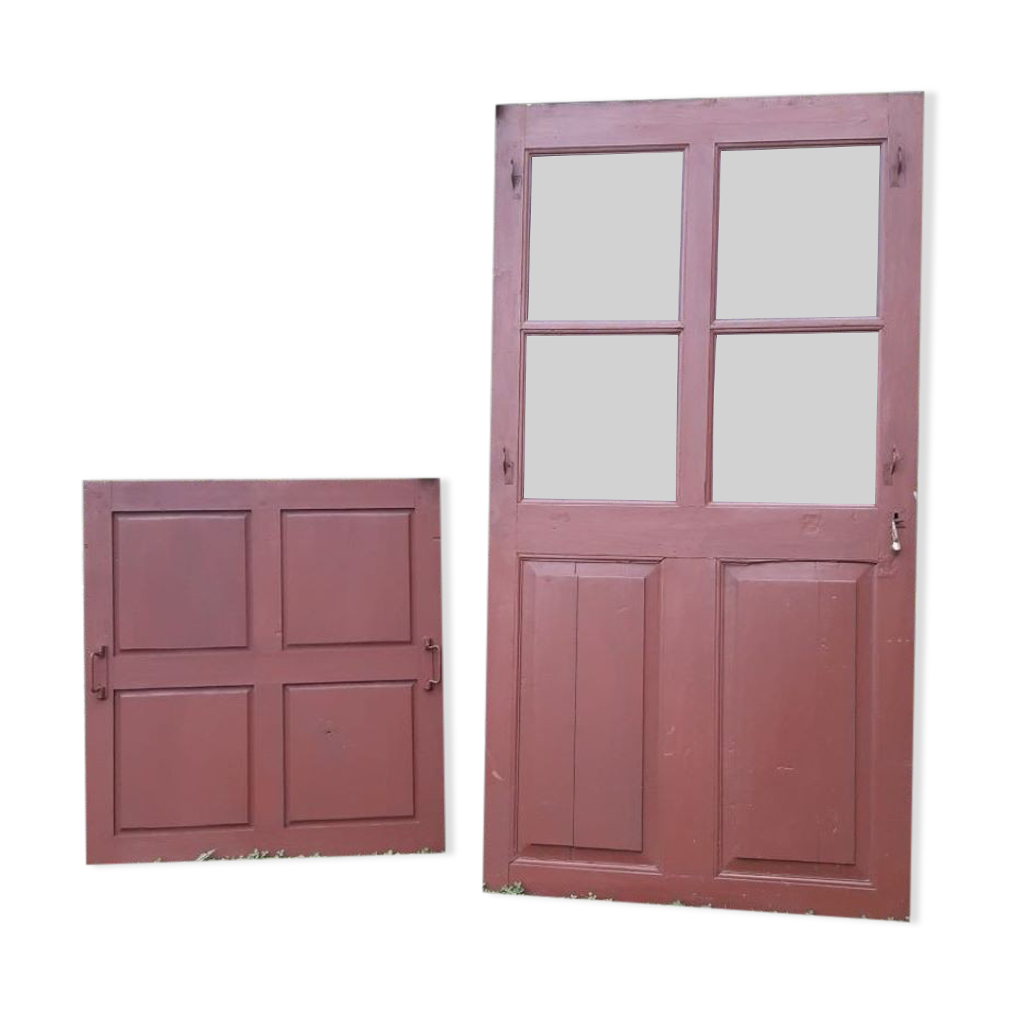 Porte vitrée H186,5xL98,5 de communication moulurée