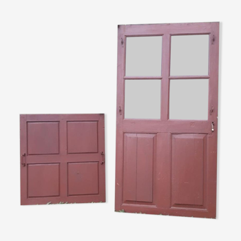 Glass door H186,5xL98, 5 molded communication