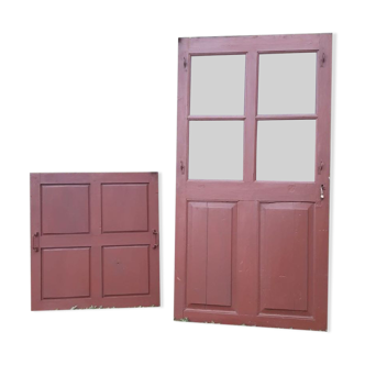 Porte vitrée H186,5xL98,5 de communication moulurée