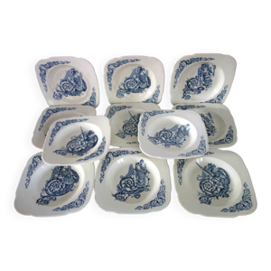 11 assiettes terre de - fer