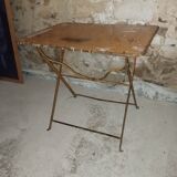 Table pliante fer forgé bistrot jardin