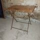 Table pliante fer forgé bistrot jardin