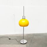 Italian yellow Lucerna floor lamp from the Space Age era, mid-century by Guzzini, 1960s.