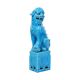 Large Foo Dog Temple Lion Blue Glazed Ceramic 32cm