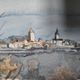 Watercolor signed Bettina Von Arnim view of Concots ,Lot, Occitanie