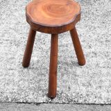 Vintage brutalist tripod stool