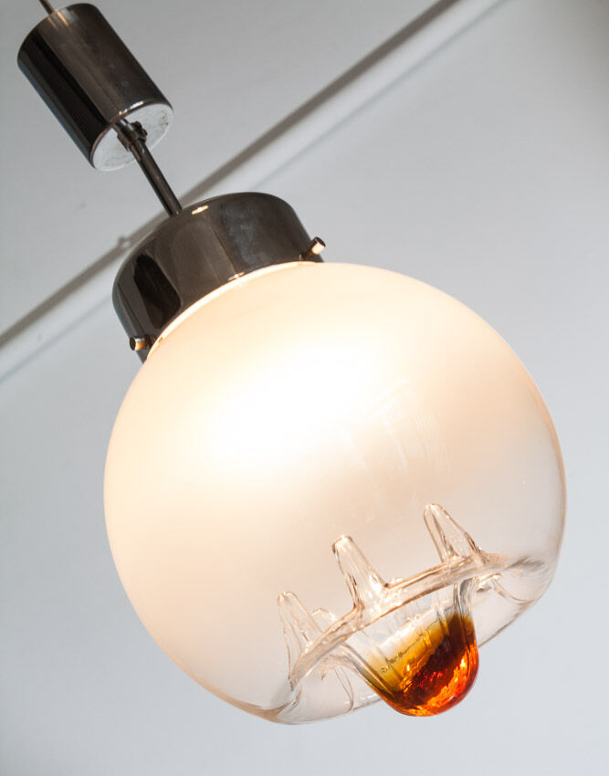 Vintage mazegna crystal ceiling lamp, Italy, 1970