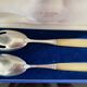 Cutlery to serve silver metal and horn