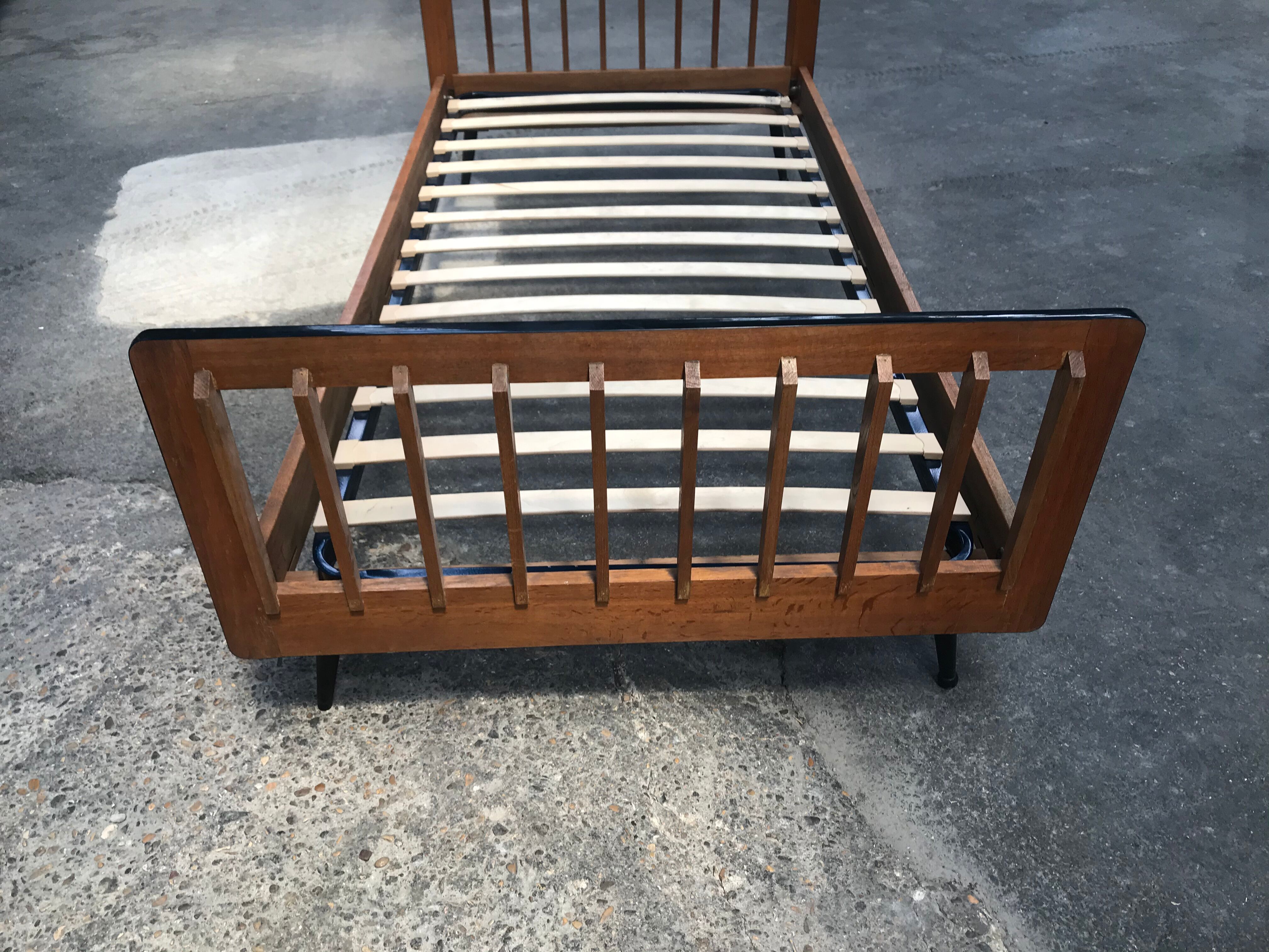 Vintage oak bed 1950