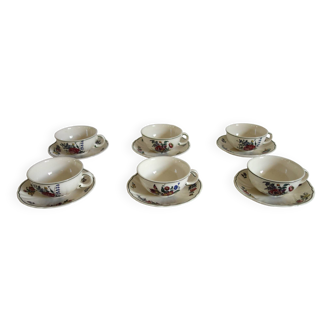 Set of 6 vintage Villeroy & Boch "Alt Strassburg" or "Vieux Strasbourg" cups