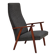 1970s, Danish highback armchair, furniture fabric, teak wood.