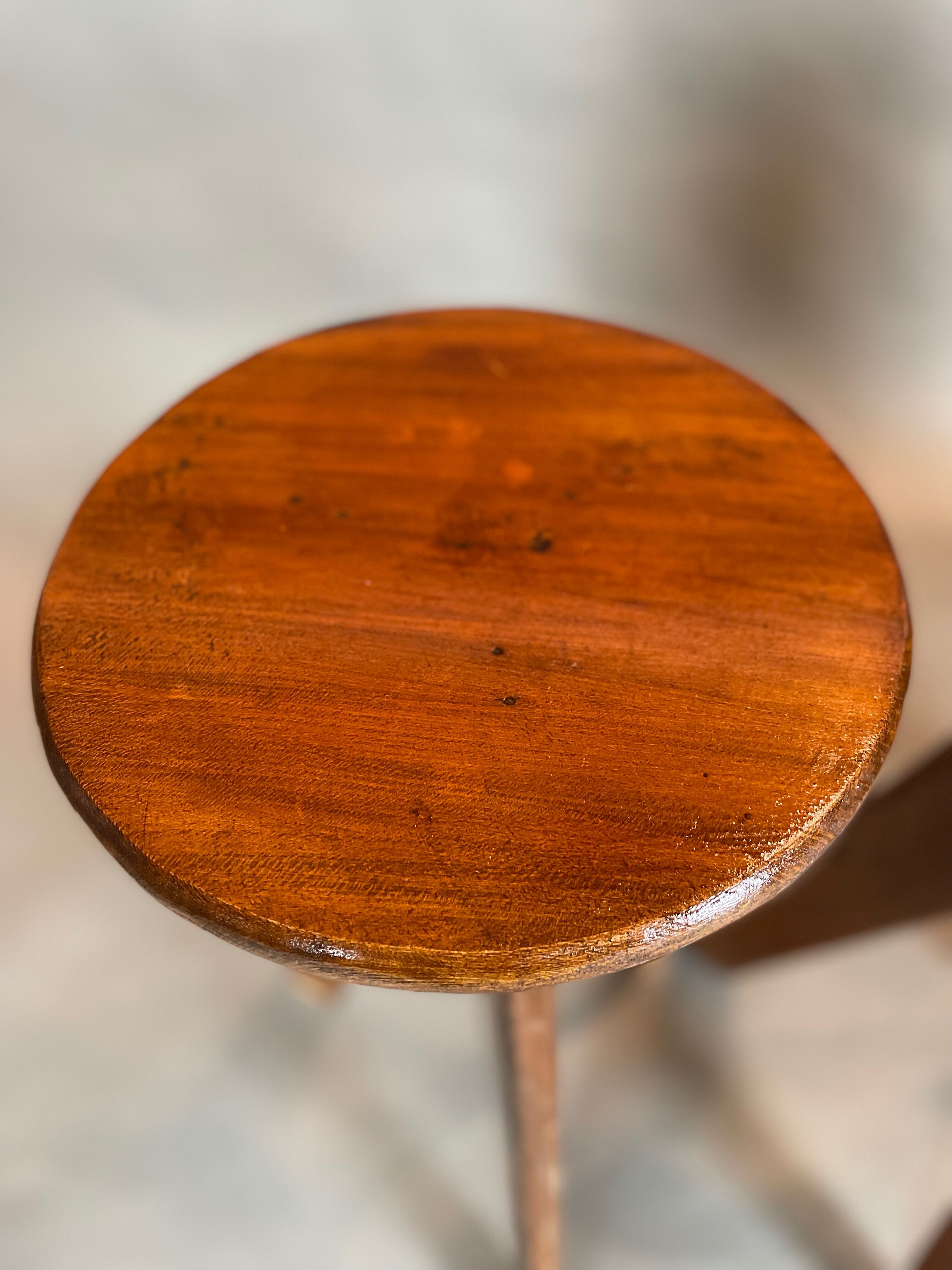 Set of 3 brutalist bar stools