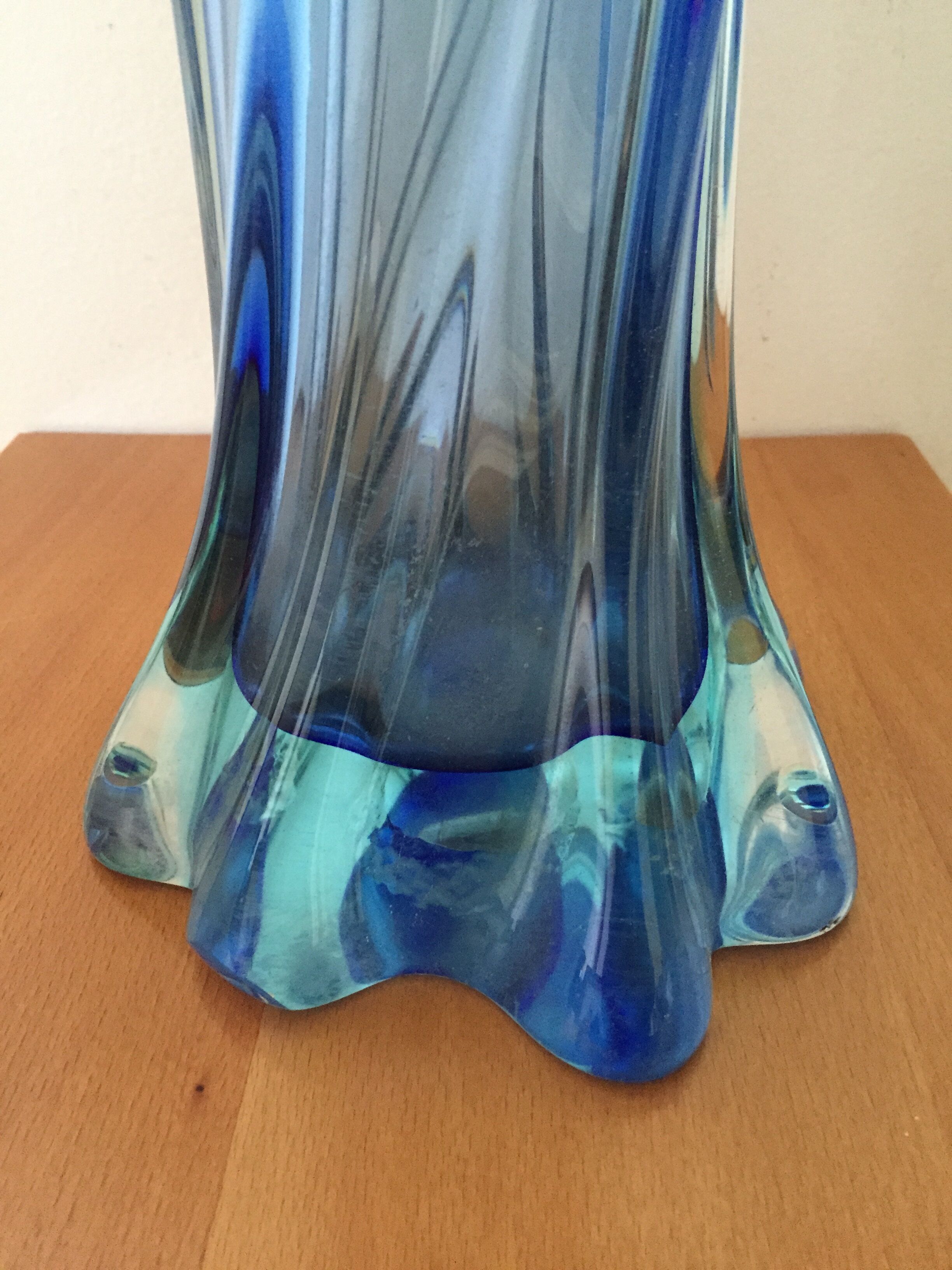 Big Blue Crystal vase