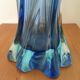Vase en cristal bleu