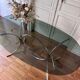 Table verre fumé /chrome vintage 70'
