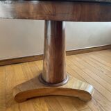 Empire style pedestal table, black marble top