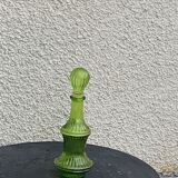 Vintage green glass decanter