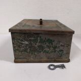 Metal safe with key