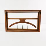 Modernist extendable wall coat rack, Denmark 1970s.