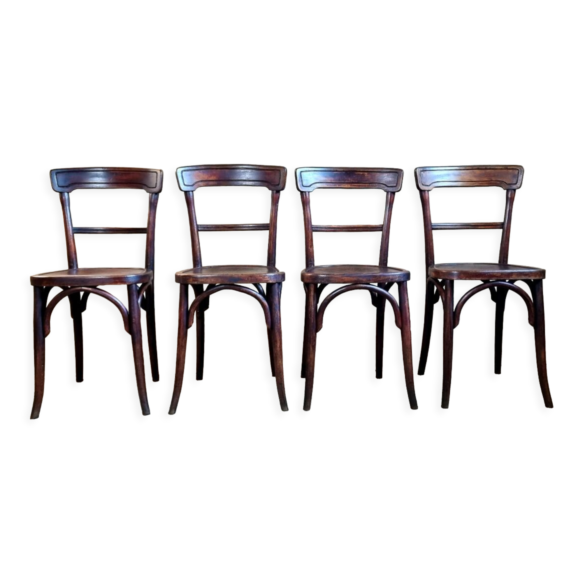 4 chaises bistrot Japy et Delbos début XXe
