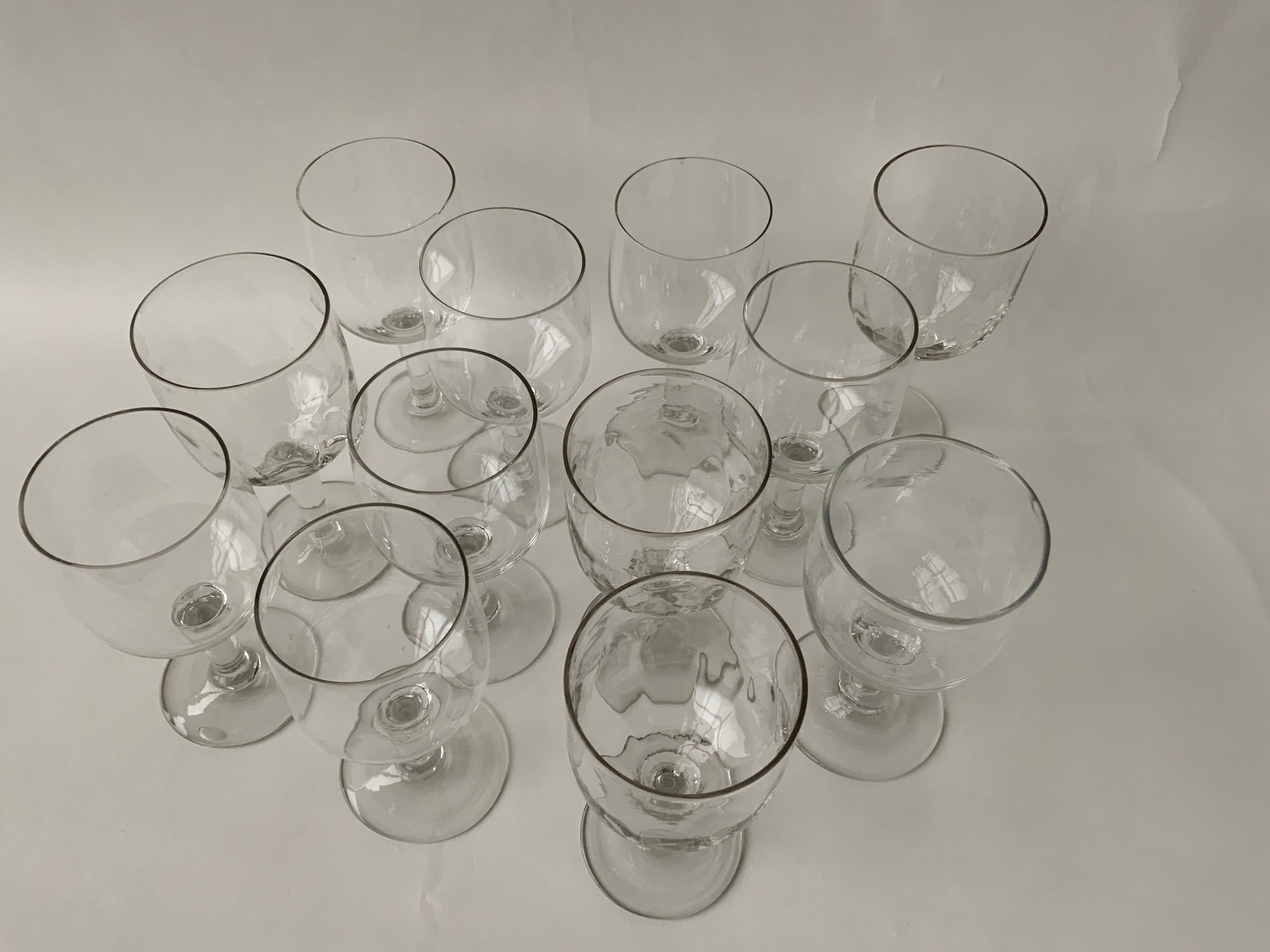 12 old glasses